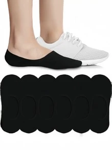 1/4/6/12 Pairs Thin Non-Slip Breathable Moisture-Wicking Low Cut Invisible Socks - Multicolor - View 3