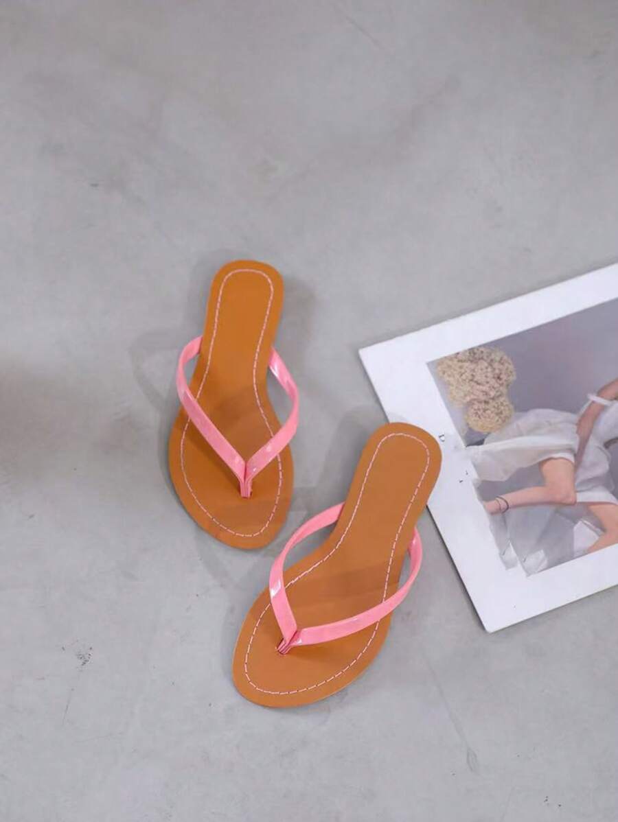 Simple Flat Flip Flops, Fashion & Versatile For Summer | SHEIN EUQS