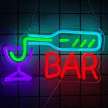 Bar Neon Sign, Beer LED Neon Light For Wall Decor, USB Powered Neon Bar Signs, Acrylic Bar Neon Lights Man Cave, Bedroom, Home Bar, Store, Club, Bistro, Party, Christmas,USB Power Supply Can Be Reused, Comes With Accessories, And Is Easy To Install.