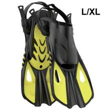 Snorkel Fins Swimming Flippers Adjustable Buckles Short Silicone Scuba Diving Shoes Open Heel Travel Size Adult Men Women - Multicolor - View 19