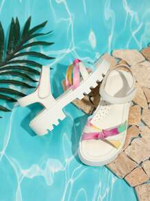 可爱女孩夏季度假休闲凉鞋 - 白色 - 查看 3