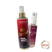 KIT CABELO E CORPO AROMA IRRESISTÍVEL - BODY SPLASH MY OBSESSION + PERFUME CAPILAR TENTATION LINT