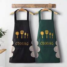 New Waterproof And Oil-Resistant Apron For Men And Women, Kitchen Cooking Home Use Anti-Stain