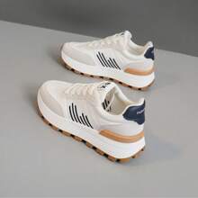 新款 J6101 运动泰迪熊鞋，韩版休闲运动鞋，透气网眼鞋面，厚底女鞋 - 藍色 - 查看 6