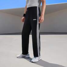 Adidas 3-Streifen schnelltrocknende, atmungsaktive Freizeithosen, locker geschnittene gerade Beine Jogging-Workout-Basketball-Hose