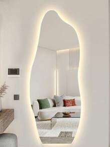 Flame Large Full Length Organic Mirror With LED Lighting Floor Bedroom Living Room Hall Luxury Promotion New Release 110V/220V - Phích cắm loại C của EU (220-240V) - Xem 2