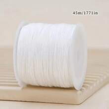 0.8mm Solid Color Acrylic Beading String, Suitable For DIY Bracelets And Necklaces - Non-Elastic Jewelry Making Supplies, 72 Yards