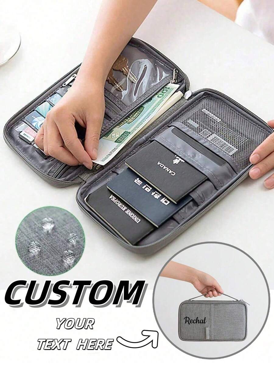 Perfect Gift For Mom'S Birthday, Anniversary Or Mother'S Day.1pc Passport Bag Ticket Passport Holder Protective Sleeve Waterproof Travel Storage Bag Abroad Multi-Purpose Document Bags.Customized Chest Bag With Personalized Name Or Holiday Message. Customize Your Own Crossbody Bag. You Can Customize Your Own Name, Letters, Lucky Numbers, Etc. - Multicolor - View 1