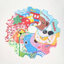 3pcs Baby Waterproof Bibs, Reusable Baby Eating Bibs - Multicolor - View 1