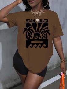 Koszulka Vintage Stay Salty, Koszulka Palm Tree, Koszulka Ocean, Koszulka Summer Vacation