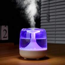 650ml Long-Lasting Clear Humidifier WithContinuous And Intermittent Mist Modes, Seven-Color Night Light Humidifier, Essential Oil Humidifier, Suitable For Living Rooms, Bedrooms,Offices, And Various Other Settings For Gifts, Christmas, New Year's Day