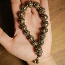 1pc Personalized Style Bracelet Skeleton Bracelet Made Of Copper Beads Is Can Be Worn Everyday Or As A Halloween Gift After The Day Wear A Handsome And Fun Skeleton For Halloween - Skull - View 4