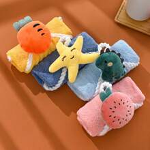 4pcs Soft & Absorbent Coral Fleece Hand Towel Set - Multicolor - View 2