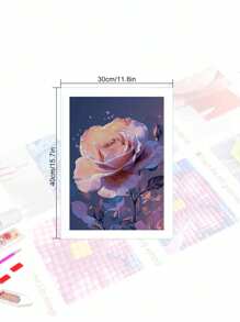 Pintura de Diamantes 5D DIY - Flores Vibrantes, Kit de Arte de Diamantes, Decoración de Pared del Hogar, Regalo para Amigos, Navidad, Día de San Valentín, Halloween, Acción de Gracias