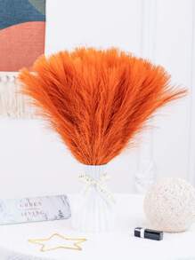 5件/10件优雅的16.9英寸长人造蒲苇 - 采用柔软坚韧的涤纶面料制成，塑料人造植物，可弯曲恢复形状，适合春季装饰、情人节、现代简约北欧风格、波西米亚风格 - 适用于家居装饰、花瓶、婚礼、派对、客厅、餐厅、卧室、展览、酒店、画廊、DIY墙壁、办公桌填充物。生日毕业礼物，秋季装饰，秋季