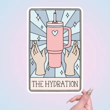 Der Hydration Tarotkarten Aufkleber, Klebstoff Aufkleber für Auto, Laptop, Fenster, Tür, Kühlschrank, Wasserflasche - Motivierender Vinyl Aufkleber,Schulmaterial - Verschiedenfarbig - Übersicht 13