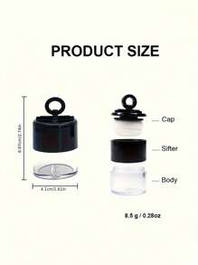 1pc 3-In-1 Portable Makeup Powder Case With Puff, Mini Storage Box Loose Powder Container Home Organizer Box Sealed Waterproof Travel Box With Lid, Reusable Empty Loose Powder Case Makeup Containers, Compact Travel Setting, Blush & Contour Box For Women - Multicolor - View 10