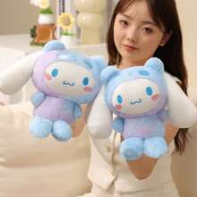 Muñeca de peluche Kawaii del personaje de anime Cinnamoroll de Sanrio, de 22 cm/8,66 pulgadas, ornamento de habitación, juguete de peluche, regalo de cumpleaños o San Valentín - Azul - Ver 2