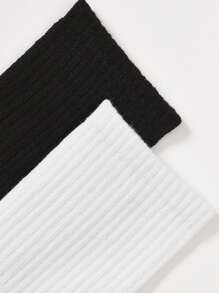 1/2/10 Pairs Comfortable Versatile Solid Color Breathable Anti-Odor Wicking Sports Socks - Multicolor - View 12