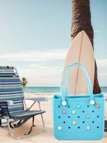 16件/8件/4件/1件花朵DIY包袋装饰，包袋配件，适用于Bogg包、沙滩包、凉鞋，以及彩虹花朵装饰配件。这些迷人的装饰为您的Bogg包注入了个性化风格和鲜艳色彩。这些独特醒目的配饰，让您的包袋轻松识别，展现您的个性化魅力。