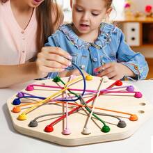 Wooden Rope Tangle Puzzle Toy, Enhances Logic Thinking And Concentration, Interactive Board Game For Parent-Child - Multicolor - View 5