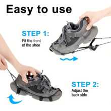 一对 24 齿冰爪 - 防滑雪爪鞋套，适合冬季散步和户外活动，黑色，抓手，登山链冰爪，配件 - 彩色 - 查看 8