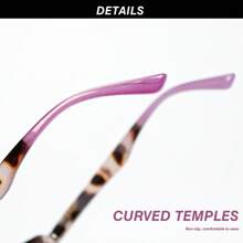 1 st. Elegante grote frame dames leesbril, premium luipaard gradiënt kleur, modieuze lentekleuren, hoogwaardig pc-frame met comfortabele elastische pootjes, een klassieke stijlvolle dames leesbril