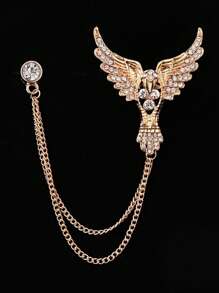 1pc Men's Eagle Wing Tassel Brooch Pin, Business Suit Chest Pin Decoration, Suitable For Hosts, Formal Parties And Banquets - Brooch - View 14