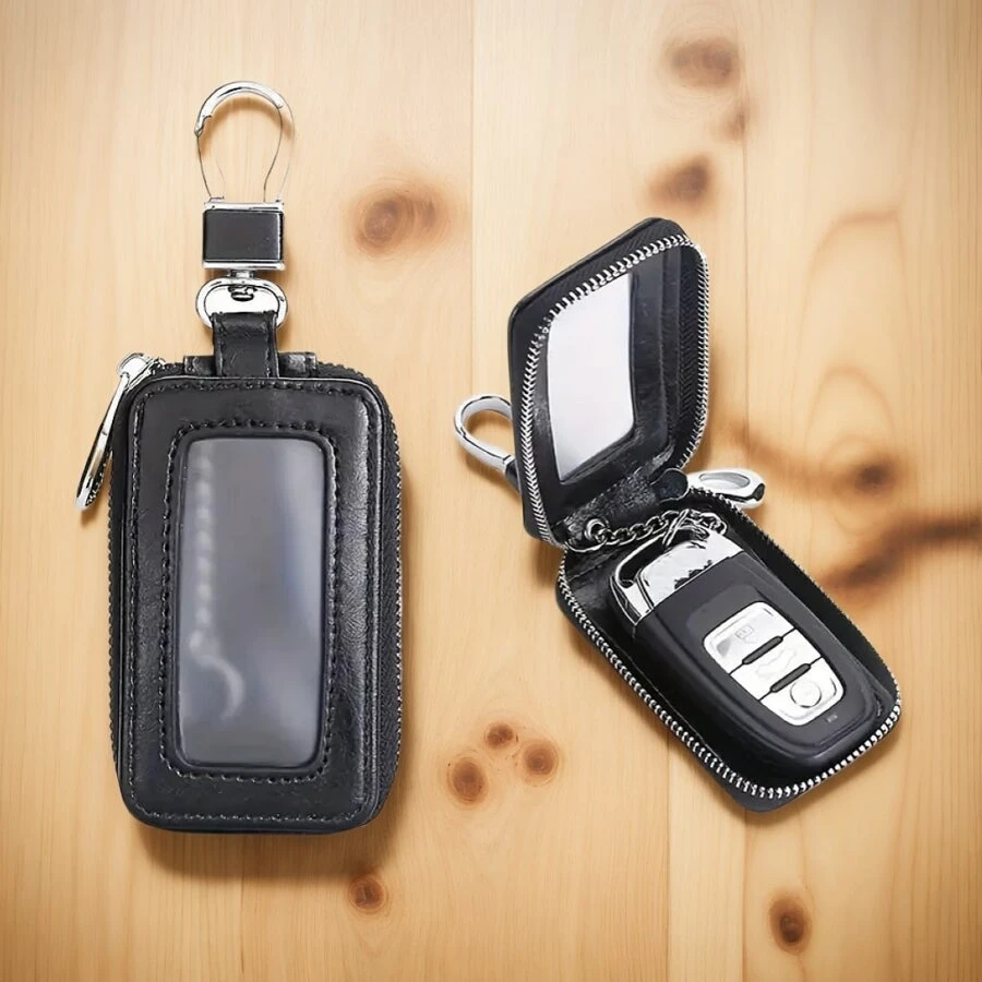 1pc Universal Car Key Fob Case, Car Smart Key Fob Holder For Remote Key Fob, Elegant Key Fob Holder For Enhanced Remote Key Security - one-size - View 1