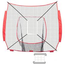 7x7 Ft Baseball Softball Practice Net, Portable Baseball Training Net For Hitting Batting Catching Pitching, Backstop Baseball Equipment Training Aids With Strike Zone, Net Only - 7x7 ft - 查看 8