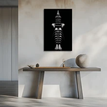 1pc Framed Canvas Wall Art, Nude Woman Bondage Art Print Canvas Poster, Ideal Gift For Bedroom Living Room Hallway Dorm Wall Decor - Multicolor - View 4