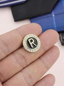 26 piezas Broche con inicial de la A a la Z, pasadores de oro/plata, adecuados para trajes, corbatas, sombreros, unisex, ideal como regalo de cumpleaños, aniversario, días festivos para familia, amigos y colegas - Multicolor - Ver 5