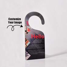 1pc Customized MDF Door Hanging Tag, Double-Sided Printing, DIY Hotel/Meeting Room Do Not Disturb Door Sign,Graphic Print - Multicolor - View 3