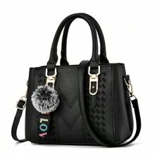 Embroidery Messenger Bags Women, Perfect Handbag For Everyday Use - Black - View 1