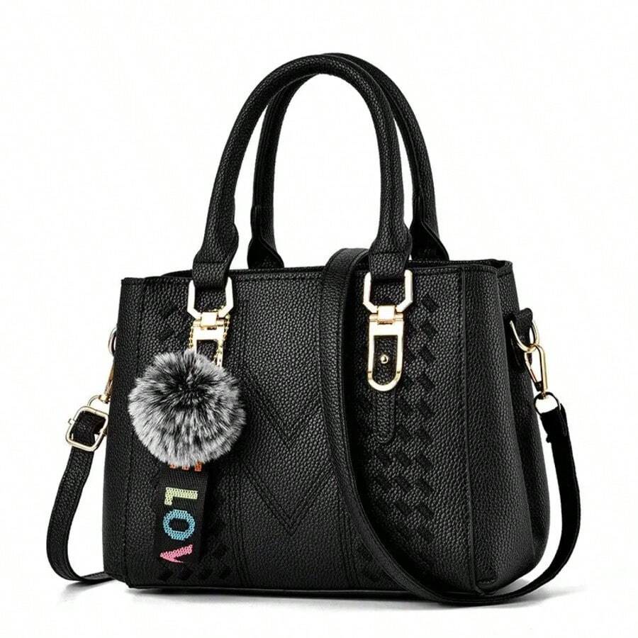 Embroidery Messenger Bags Women, Perfect Handbag For Everyday Use - Black - View 1