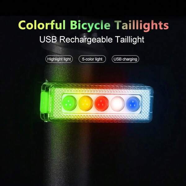 1 Stück USB aufladbare Berg-/Rennrad Sicherheitswarnung Licht, Fahrrad Rücklicht Zubehör