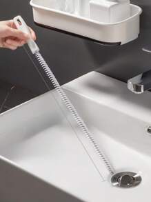 1 pieza Eliminador de obstrucciones de fregadero, herramienta de fontanería de cocina, cepillo de limpieza para eliminar el cabello