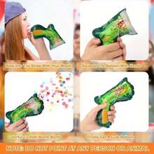 10Pcs Vibrant Handheld Confetti Cannons - Colorful, Easy-To-Use, And Reusable Party Poppers For Unforgettable Birthdays, Weddings, Celebrations, And Special Occasions - Add Fun And Surprise To Your Events