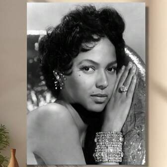 Framed  Vintage Dorothy Dandridge 1959 Photo Print - Chic  Canvas Art,   Perfect For Home Decor & Gifts, Perfect For Room Decor Birthday Party Decor, Mother's Day New Year Easter Gift,  Home Living Room Office Wall Decor, Perfect Gift And Wall Decoration