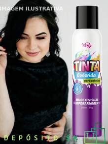 Temporary Hair Dye Black Color 150ml My Party Crazy Hair - màu đen - Xem 5