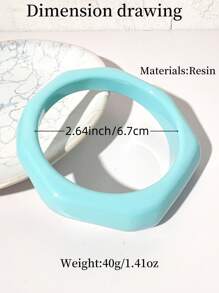 1pc Fashionable Light Blue Resin Bracelet, Elegant & Sexy, Suitable For Women In Daily Casual Wear, Outdoor Parties, Can Be Given As Gift To Friends, Family, Sisters