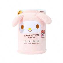 Miniso Sanrio My Melody Coral Fleece Bath Towel, Skin-Friendly & Quick Absorbing, Generous Size Suitable For Beach Trips, Camping & Daily Bathroom Use (1PC)
