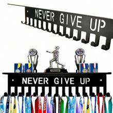 Metal One-Piece Trophy Display Rack, Wall Mounted Medal And Key Hanger,Adhesive Hooks,Towel Hanger Rack,Bedroom Wall Decor,Hangers,Hooks,Hanger,Back To School,Shelves,Organization And Storage,Key Holder,Key Holder Wall,Key Hanger,Sticker Hook,Door Hanger,Room Decor Bedroom,Kitchen Accessories