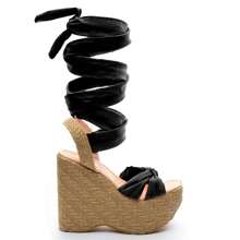 Women's Platform Sneakers, Women's Espadrilles, Basic Fashion Ladies Platform Shoes - 黑色 - 查看 3