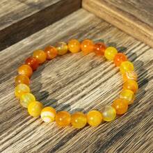 1st/Gele Agaat Armband Wijsheid En Kracht Perfecte Vrouwen Armband