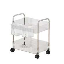 1pc 2/3/4 Tier Multifunctional Rolling Service Cart With Removable Hanging Baskets | Detachable Mobile Kitchen & Beauty Organizer For Home, Salon, Office | Heavy-Duty Storage Solution , Holiday /Back To School Gift