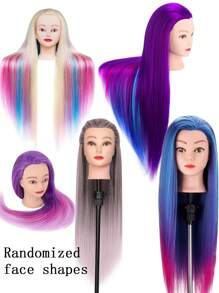 Mannequin Head 26 Inch Training Head Synthetic Fibre Beauty Doll Head Styling Head Hair Braiding Head Hairdresser Training Model Practice Head Hair Mannequin