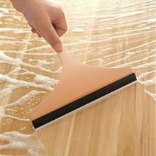 3Pcs/5Pcs/10Pcs Nordic Style Bathroom Sink Plastic Soft Rubber Glass Scraper, Household Glass Cleaning Tool, Car Window Squeegee (Random Color)