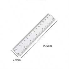 10pcs 15cm Plastic Ruler, Transparent Student Measurement Tool