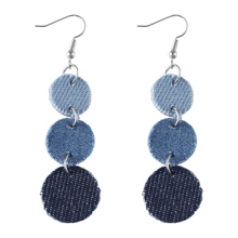 1 Pair Western Ombre Cowboy Style Pendant Earrings, Unique Heart & Water Drop Design Earrings, Versatile For Daily Wear Valentines